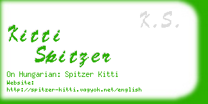 kitti spitzer business card